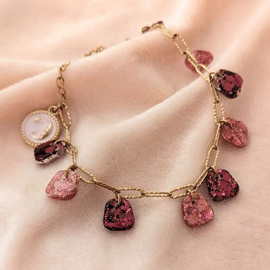 Luna -  bordeaux et vieux rose