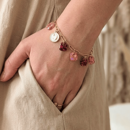 Luna -  bordeaux et vieux rose